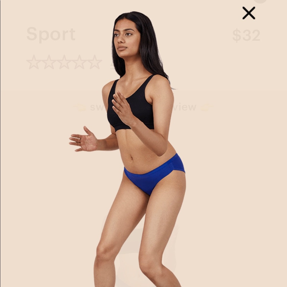 NWT Thinx Sport Period Proof XS Black x 5